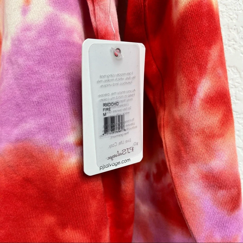 PJ Salvage Daydream Doodles Tie Dye Lounge Hoodie 'Love Makes' - Picture 7 of 9